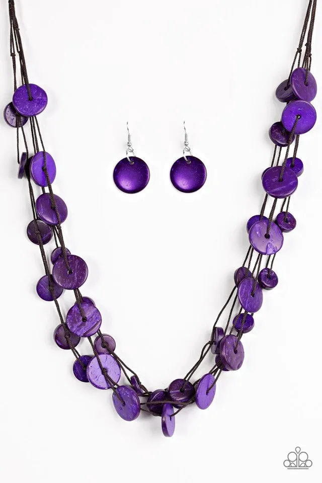 Paparazzi Necklace ~ Bermuda Beach House - Purple