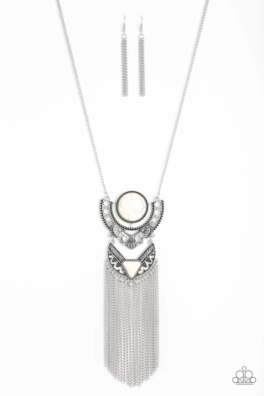 Paparazzi Necklace ~ Spirit Trek - White