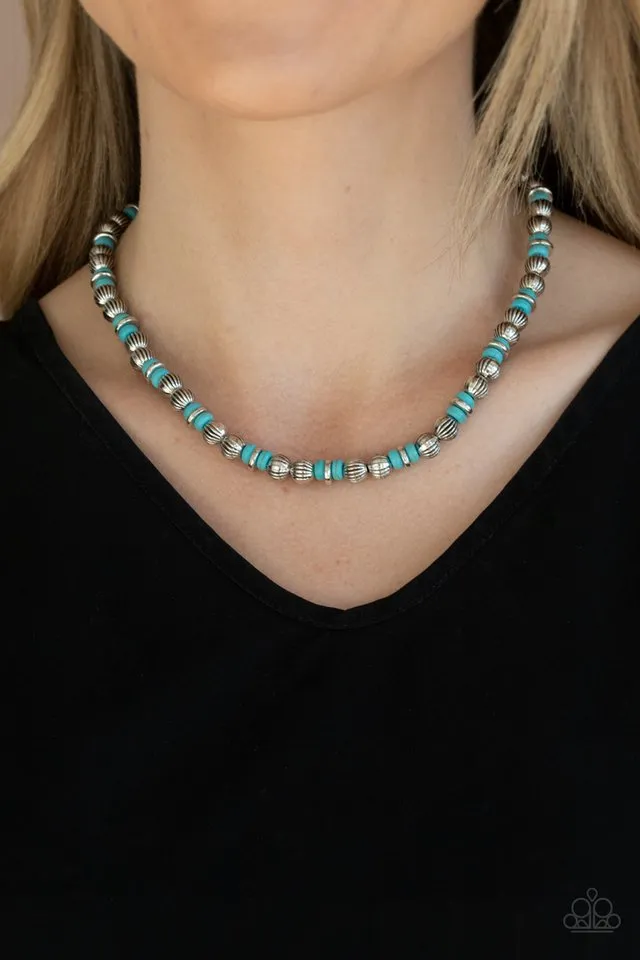 Paparazzi Necklace ~ ZEN You Least Expect It - Blue