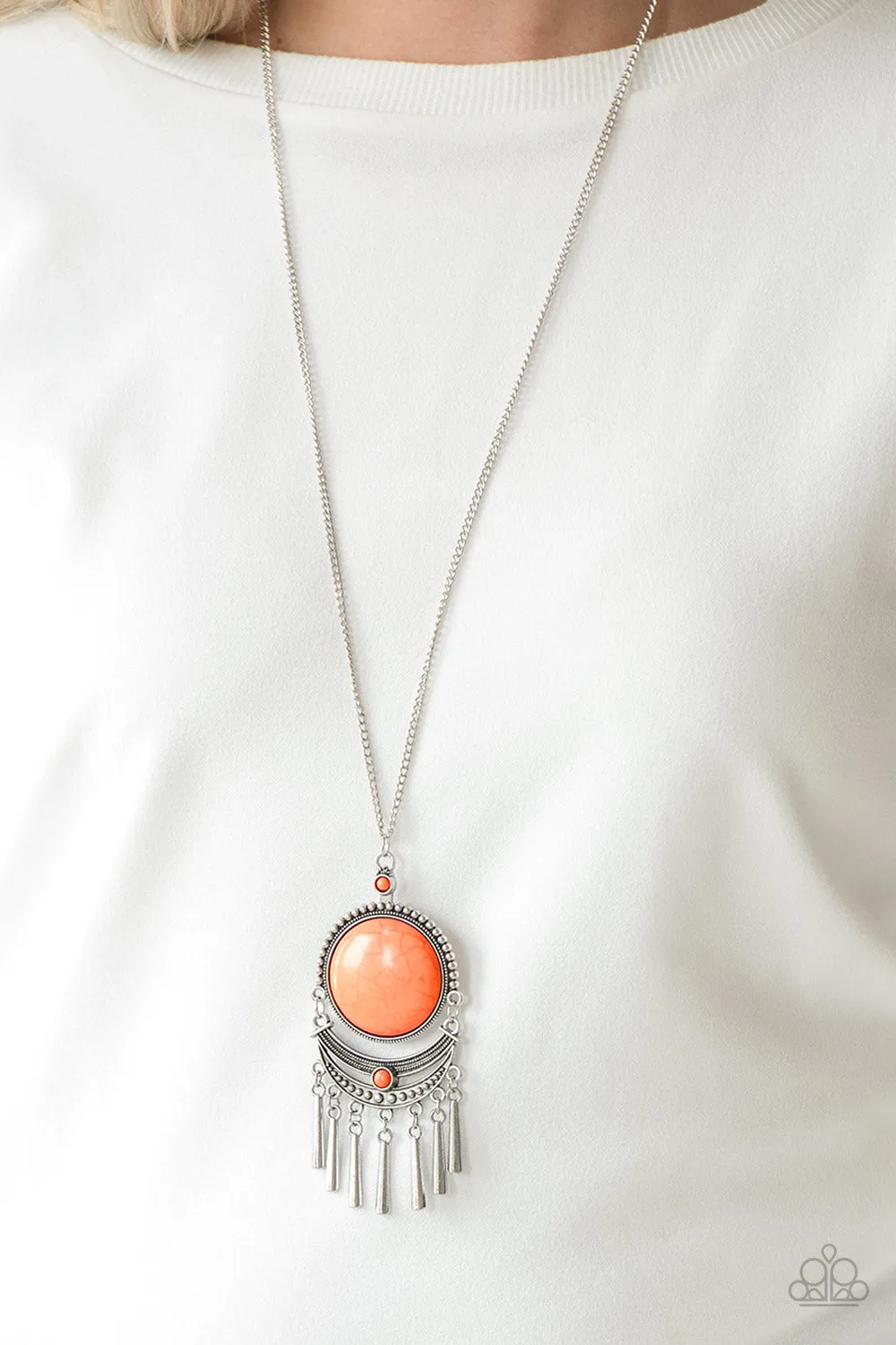 PAPARAZZI Rural Rustler - Orange Necklace