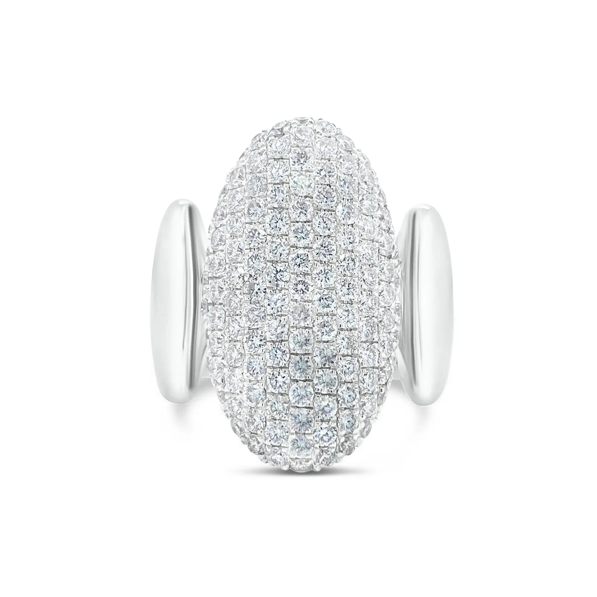 Pave Diamond Ovals Statement Ring