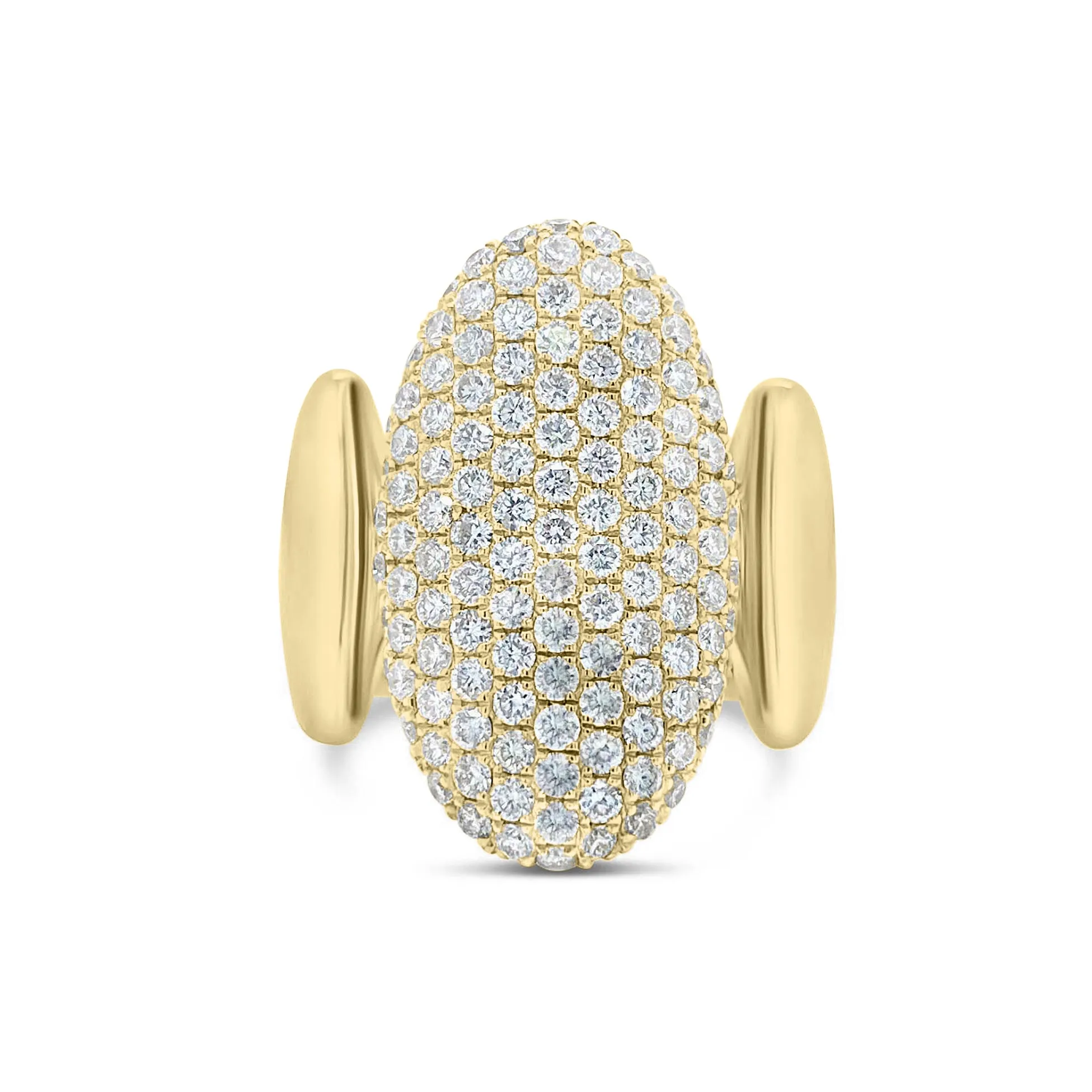 Pave Diamond Ovals Statement Ring