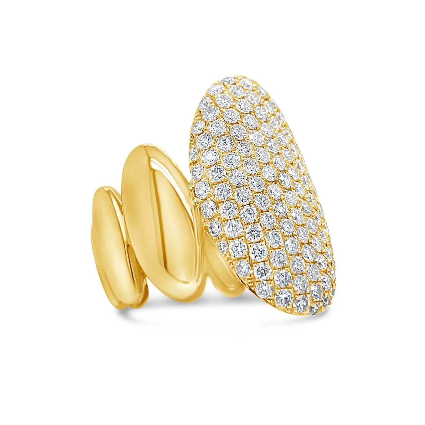 Pave Diamond Ovals Statement Ring