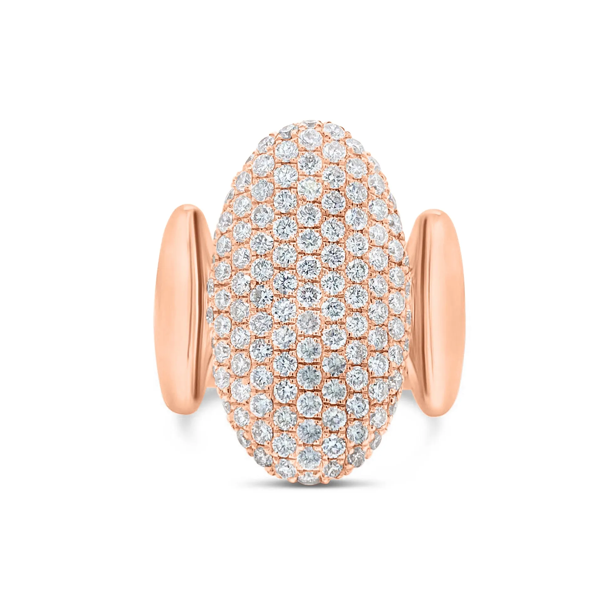 Pave Diamond Ovals Statement Ring