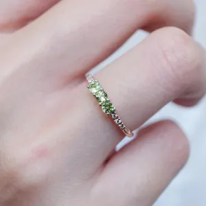 Peridot Stacking Rings - 14k Rose Gold Vermeil Ring