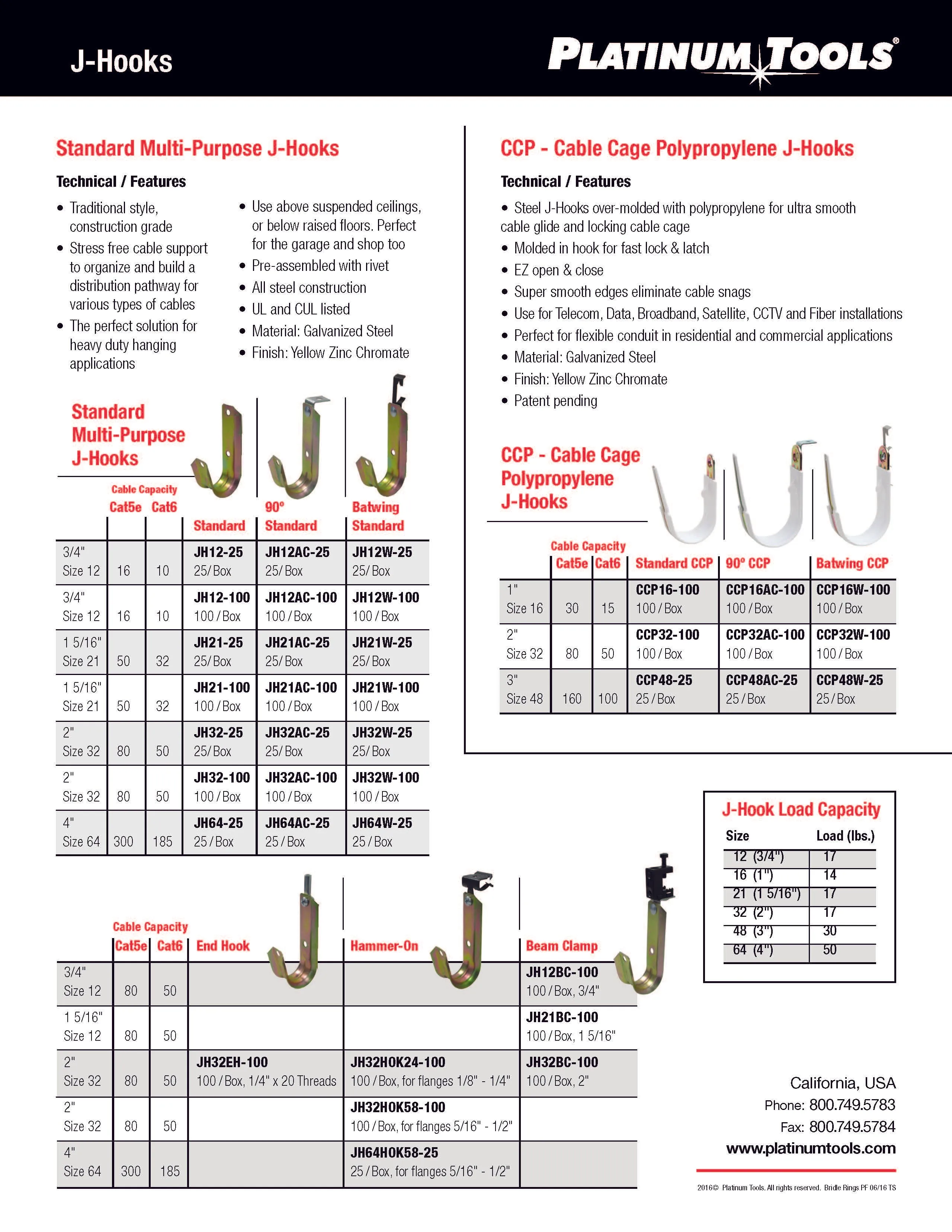 Platinum Tools JH813-100 Bridle Ring Wood Screw - 1 1/4" ID 100pc Box