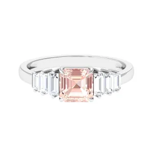 Real Morganite Designer Engagement Ring