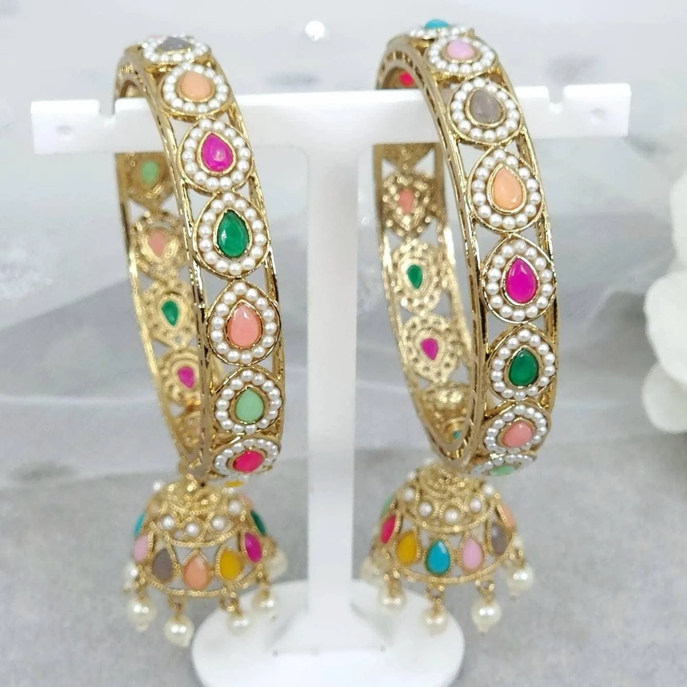 Rimi Multicolour Jhumka Bangles