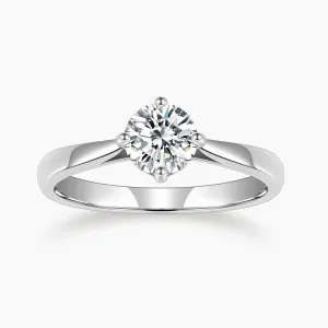 Round Cut Zirconia Solitaire Ring