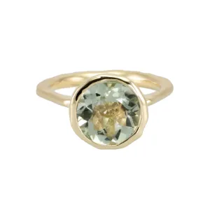 Round Prasiolite Ring