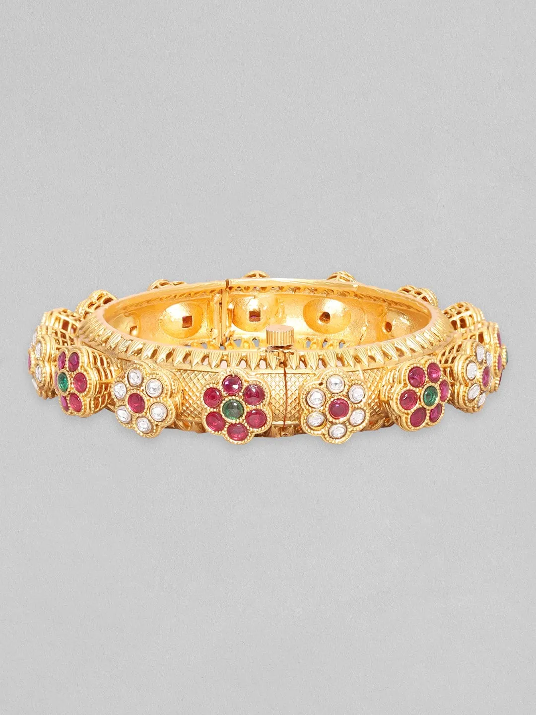 Rubans Luxury Gold Plated Kundan Traditional Bangle