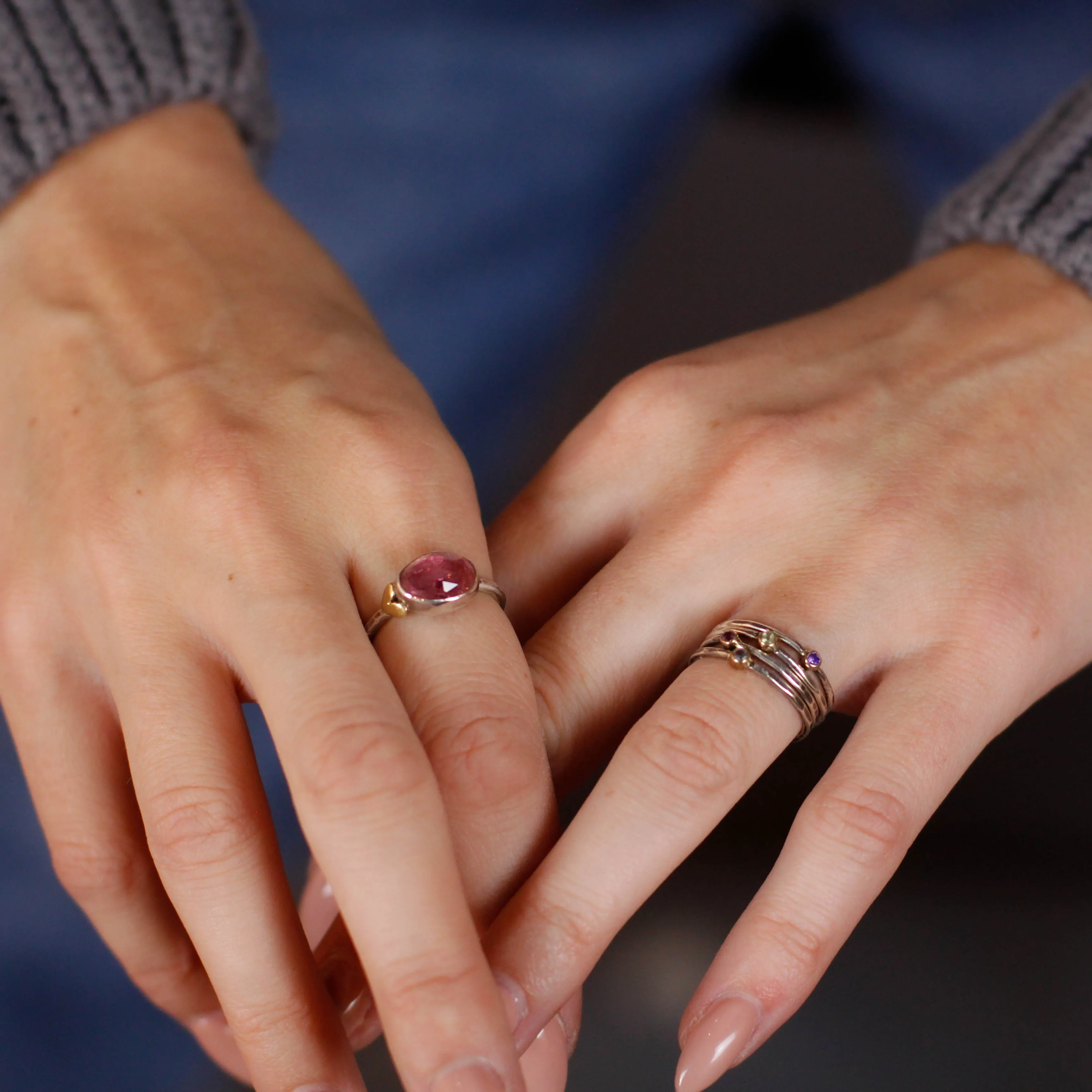 Sacred Love Opal gemstone sterling silver ring