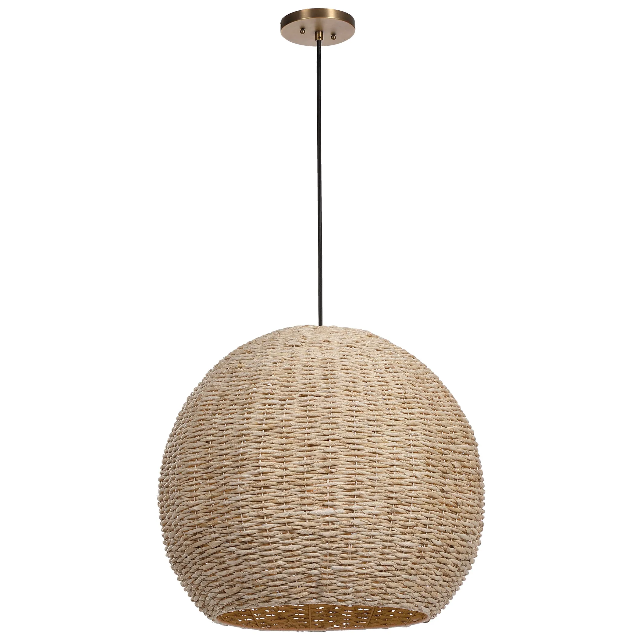 Seagrass 1 Light Dome Pendant