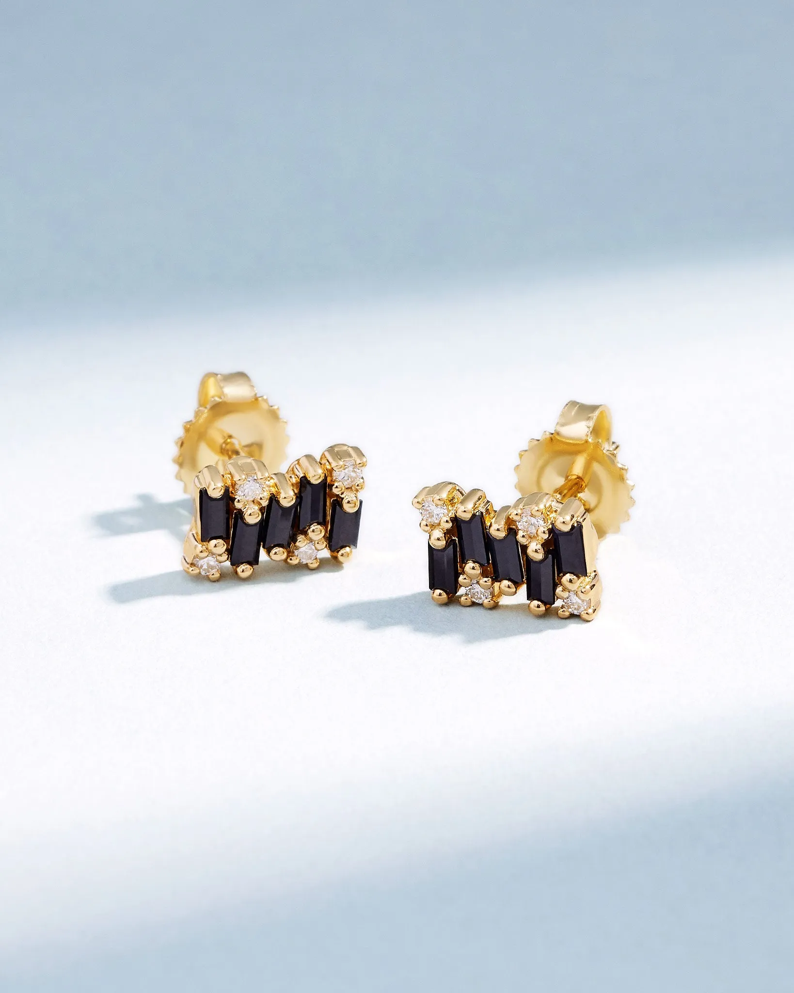 Shimmer Black Sapphire Studs