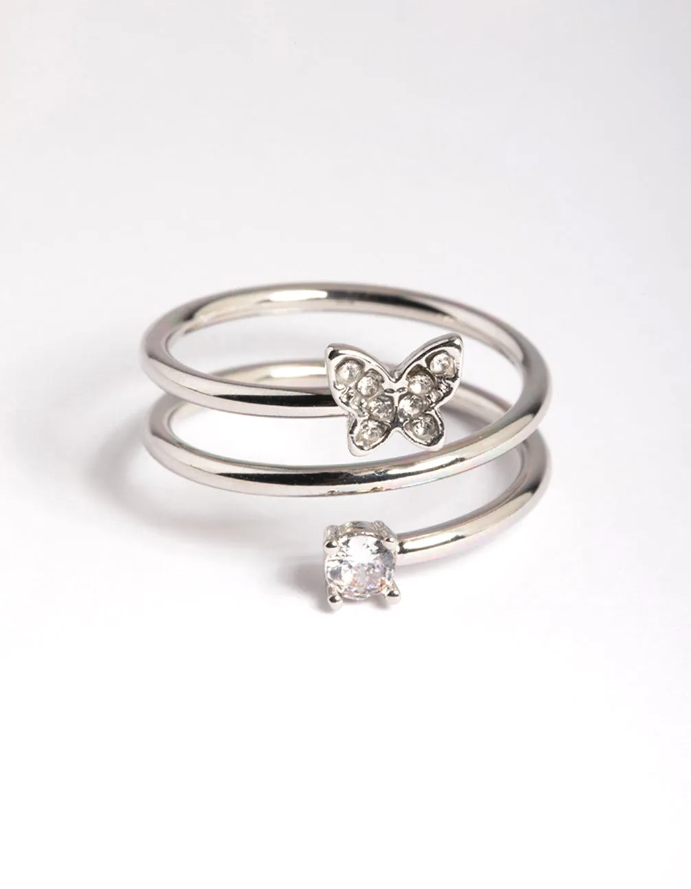 Silver Mini Butterfly Wrap Ring