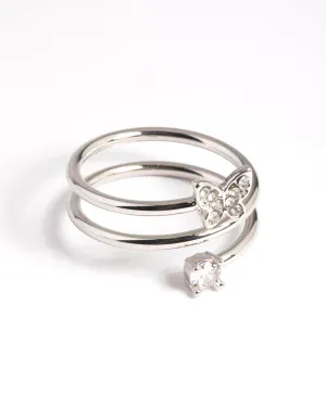 Silver Mini Butterfly Wrap Ring