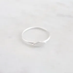 Sterling Silver Diamond Shaped Stacking Ring