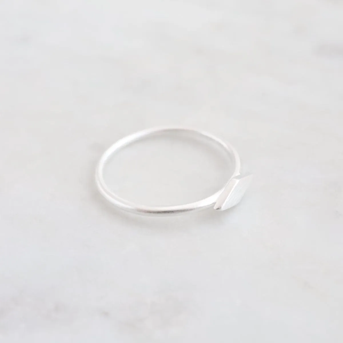 Sterling Silver Diamond Shaped Stacking Ring