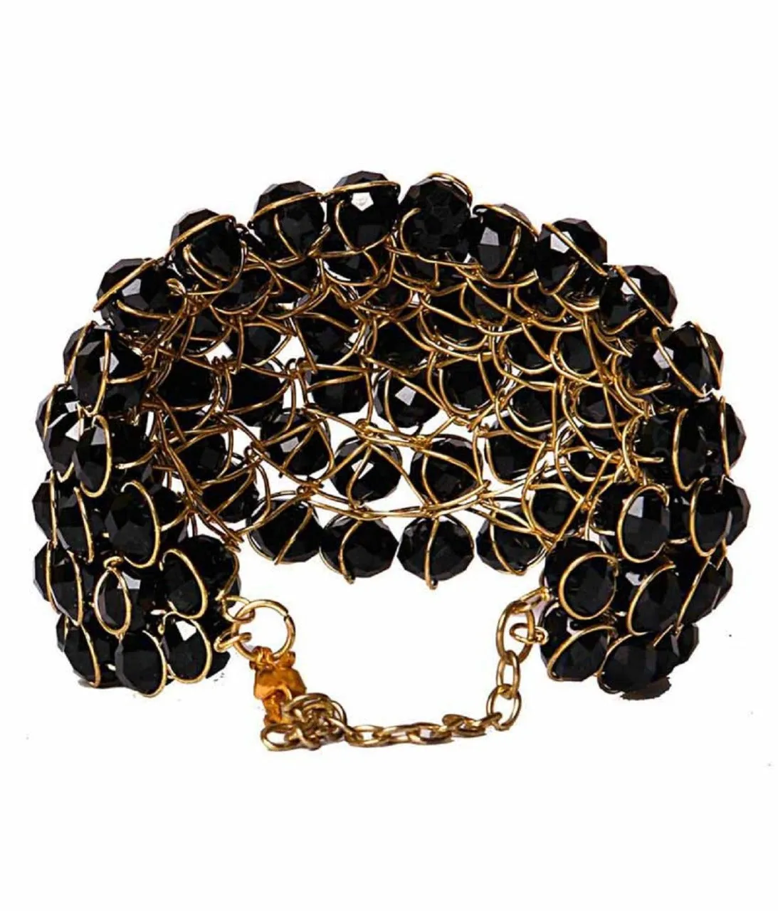 Stylish & Crystal Bracelet Black Color Suitable Size & Adjustable for Women and Girls