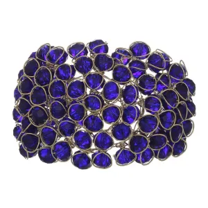 Stylish & Crystal Bracelet Blue Color Suitable Size & Adjustable for Women and Girls