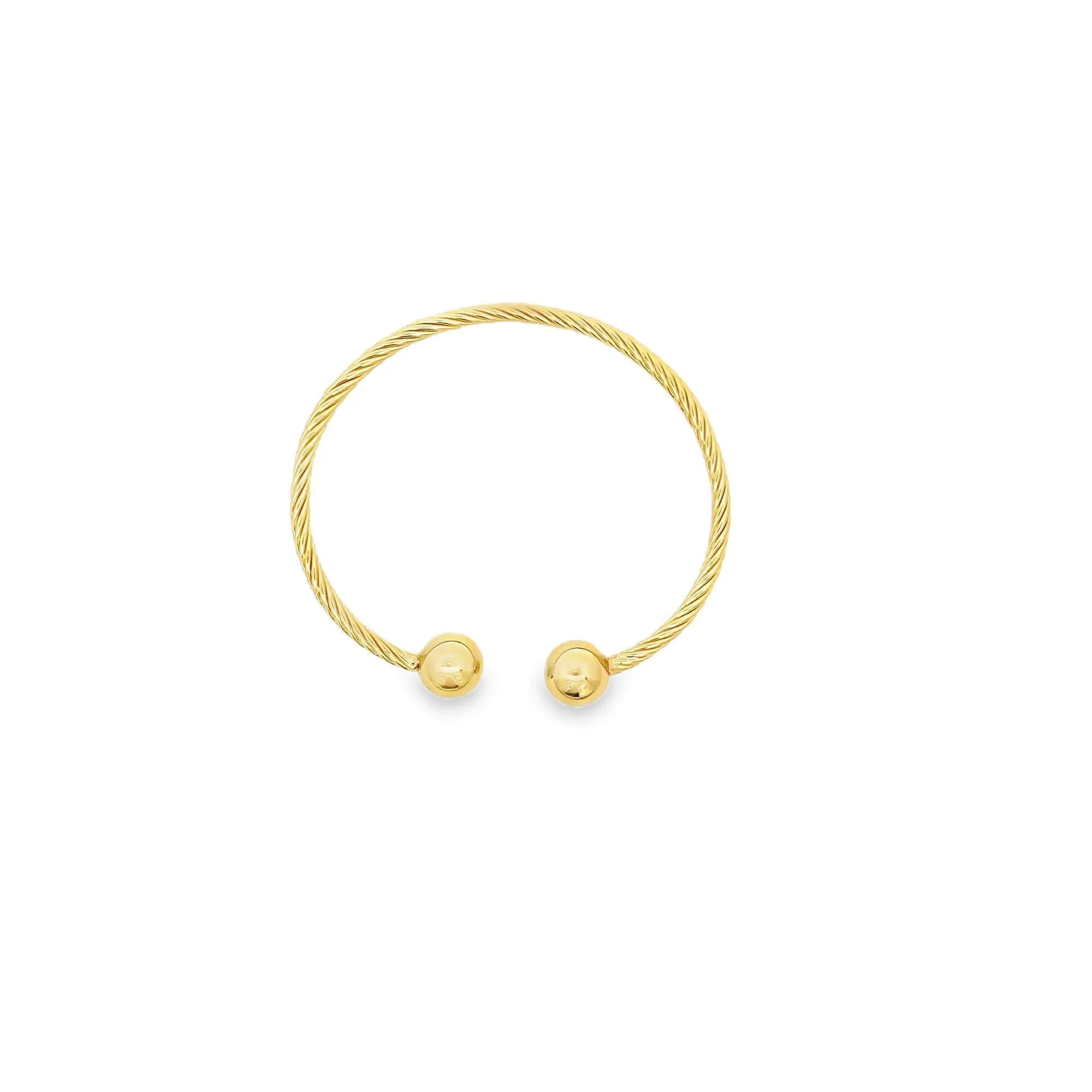 Thin Twisted Bead Bangle (B142)