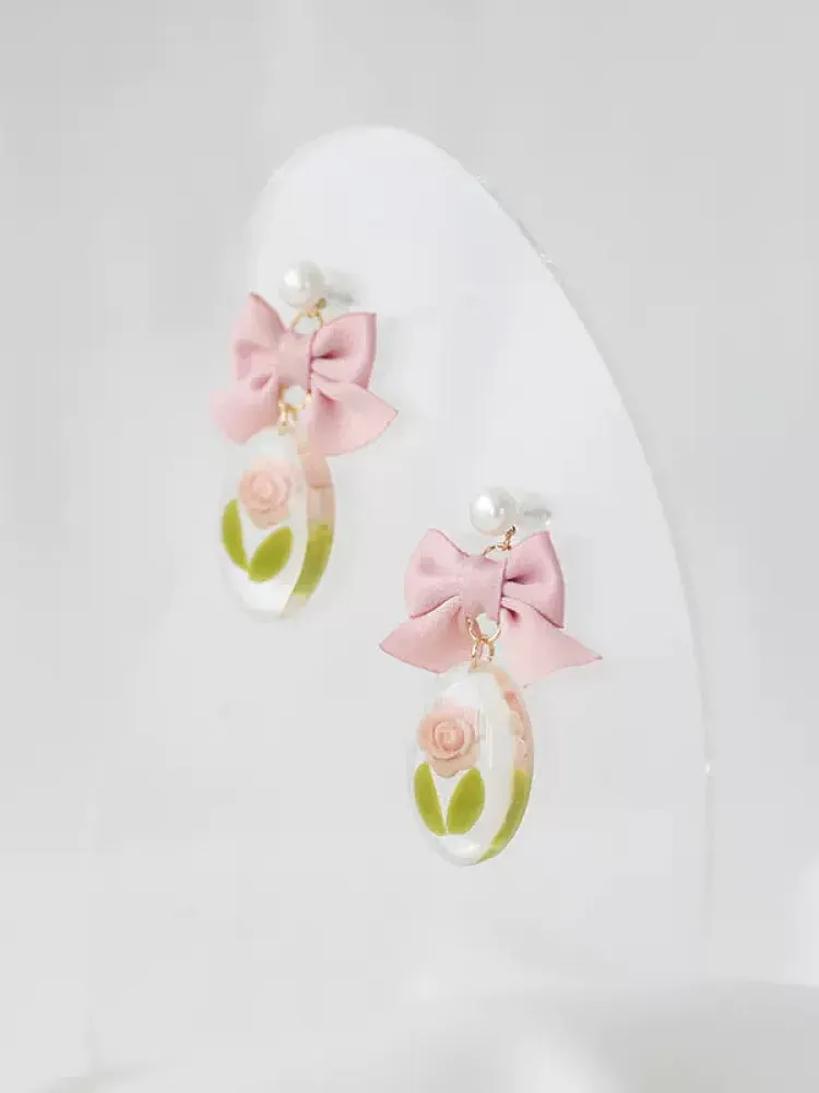 Timeless Tulip Bow Ear Studs & Clips