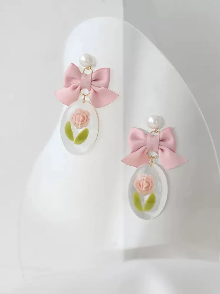 Timeless Tulip Bow Ear Studs & Clips