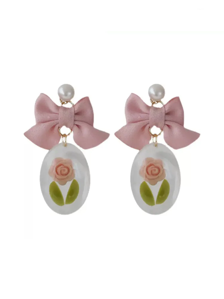 Timeless Tulip Bow Ear Studs & Clips