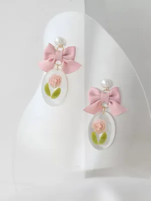 Timeless Tulip Bow Ear Studs & Clips