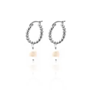 Trésor / Hoops / Pearl   Silver