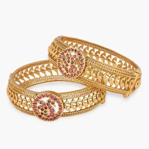 Umesha Antique Kempu Bangles