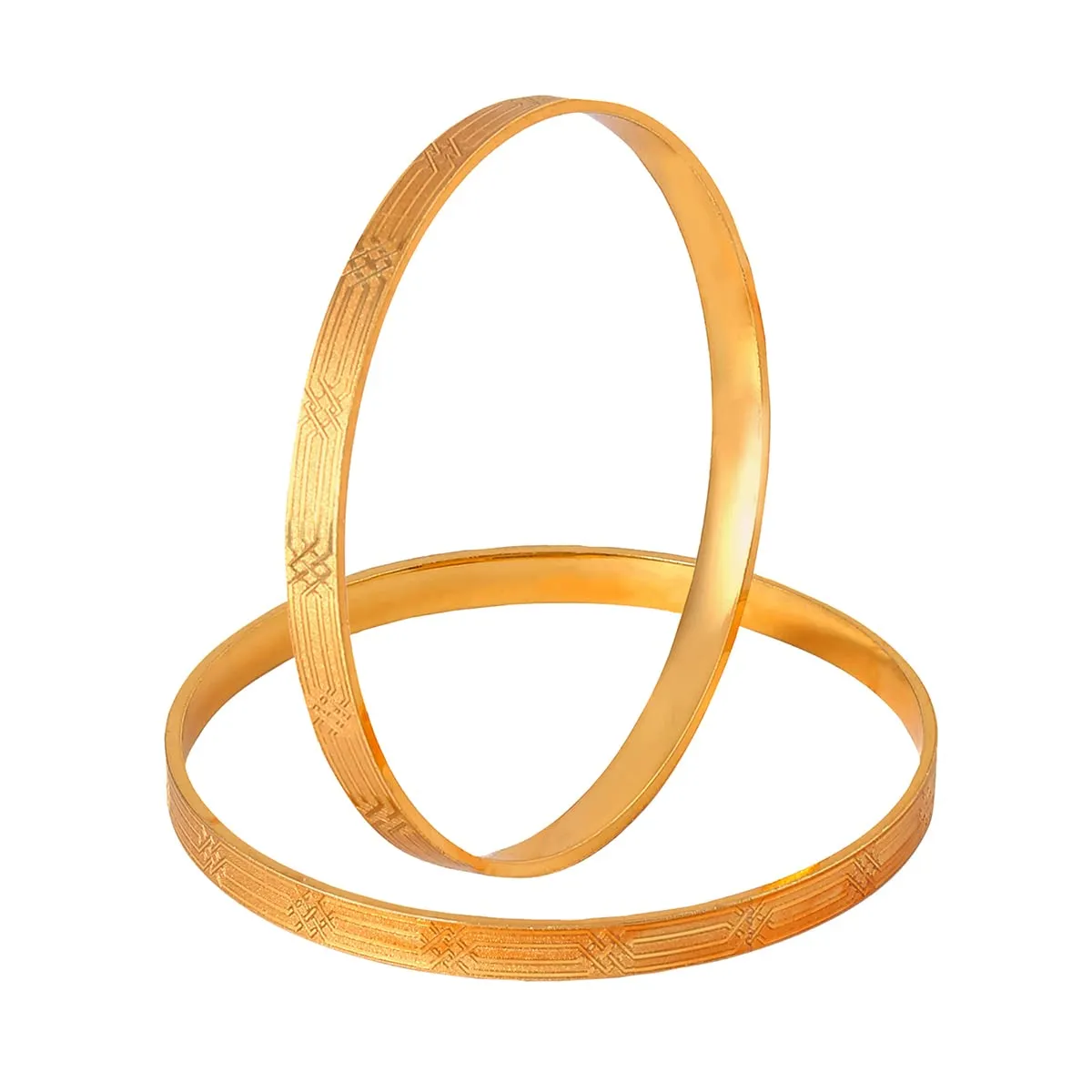 Yellow Chimes Bangles for Women and Girls Traditional Gold Bangles for women Gold Plated Bangles for girls | Lines Designed Bangles | Birthday Gift For girls and women Anniversary Gift for Wife