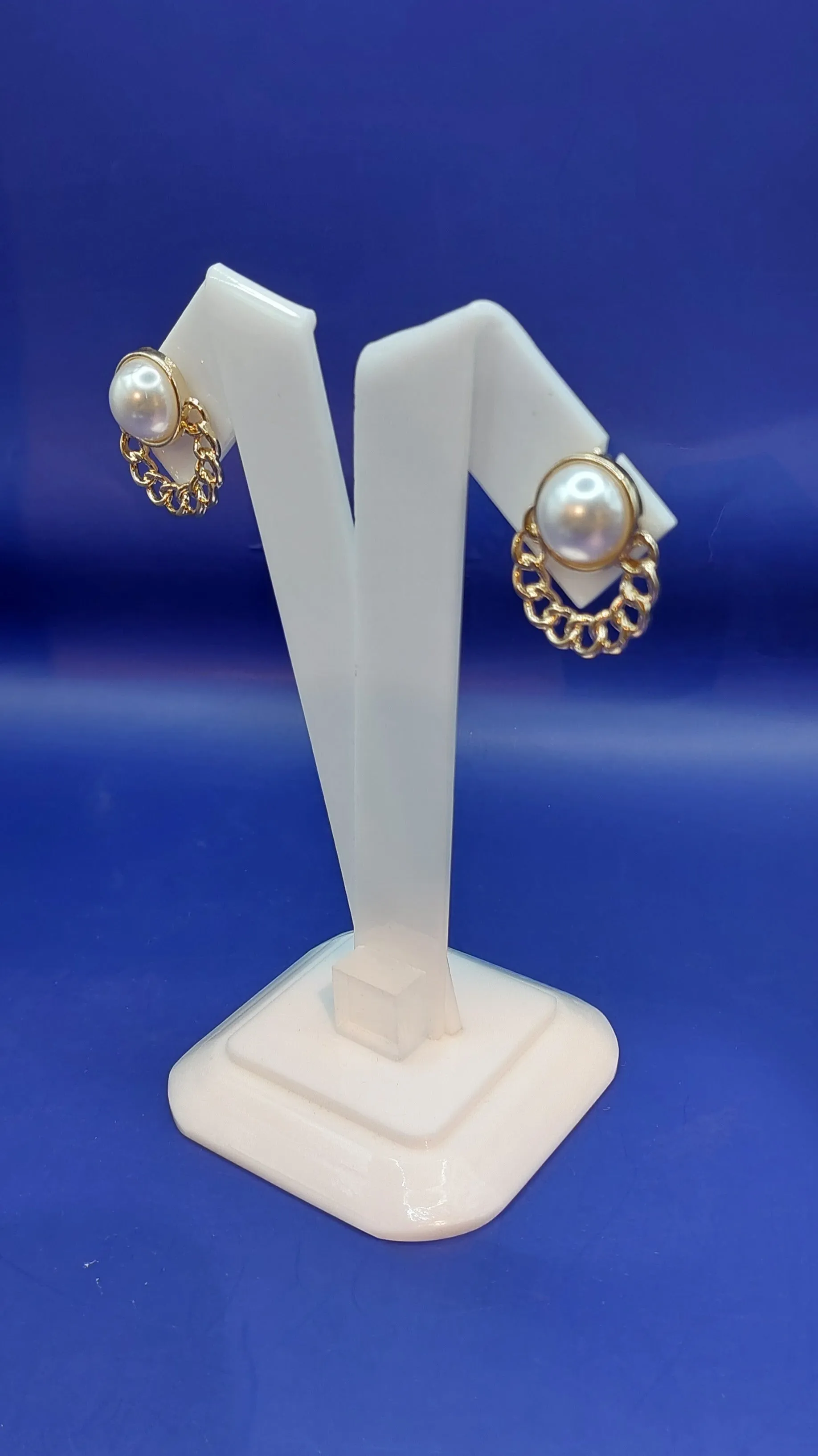 Zuhi  Gold  Pearl Delicate Earrings